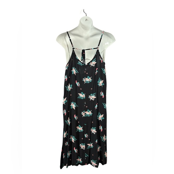 Addition Elle, Plus Size Parrot Floral Dress, 20W, Black, Pink - Picture 7 of 10